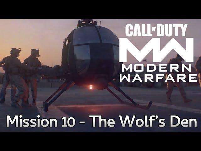 Call of Duty: Modern Warfare - Mission 10 The Wolfs Den  - Story Playthrough COD MW