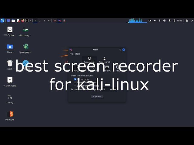 best free screen recorder for computer I Kazam kali linux screen recorder