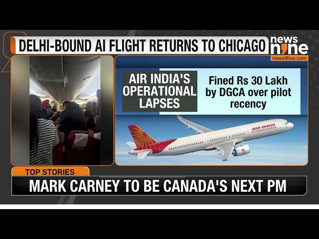 Air India Chicago-Delhi Flight Returns After 10 Hours Due to Clogged Toilets | News9