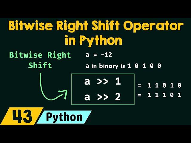 Bitwise Right Shift Operator in Python