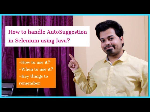 How to handle Auto Suggestion in Selenium | Using Xpath | FindElements | Automation Testing | Java