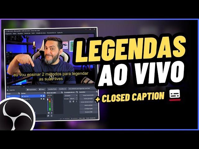 HOW TO INSERT AUTOMATIC SUBTITLES live on OBS + Enable CC (Closed Caption) on YouTube PT-BR