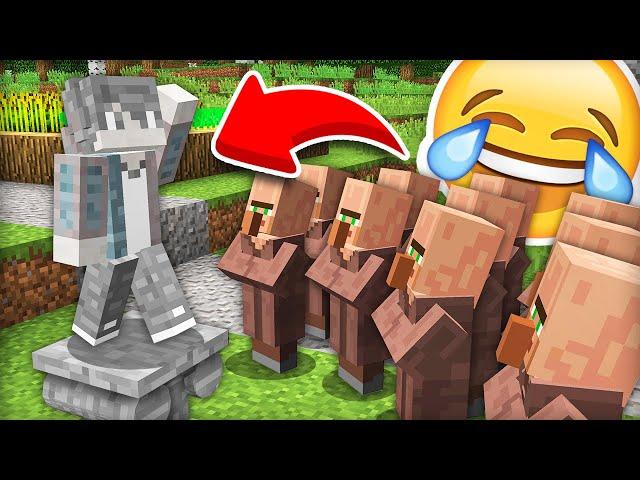 Я ПРЕВРАТИЛСЯ В СТАТУЮ И ЗАТРОЛЛИЛ ЖИТЕЛЕЙ В МАЙНКРАФТ | Компот Minecraft