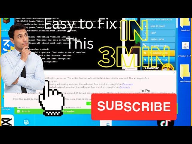 How to Fix Minecraft closed incompatible video driver/Tlauncher