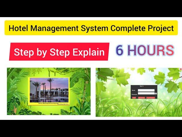 Hotel Management System Project in Java and MYSQL || Complete Project in one Video with Source Code