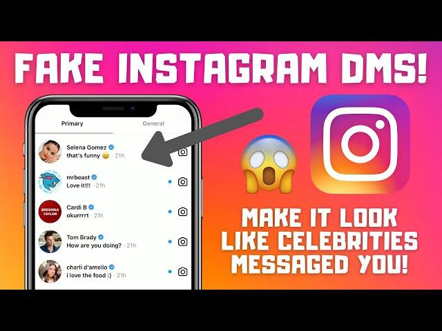 How to Make It Look Like Celebrities Messaged You on Instagram! | Fake Instagram DMs (Fun Prank)