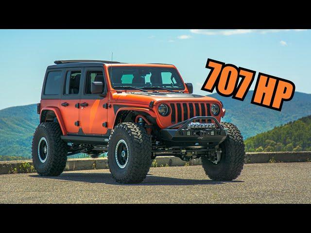 Built 707HP Hellcat Wrangler JLU On 40s and ProRock 60/80!