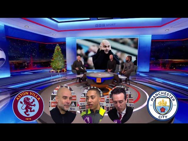 MOTD Aston Villa vs Man City 2-1 Pep & Erling Haaland Disappointed With Loss | Unai Emery Interview