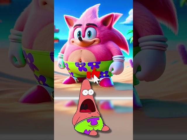 SpongeBob Enters Sonic’s Universe?!  | #shorts #spongebob #sonic #cartoon #funny