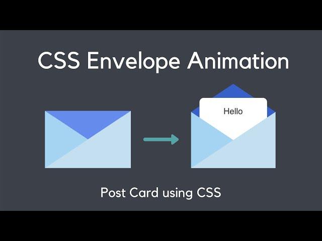 Post Card Envelope Open Animation using HTML CSS