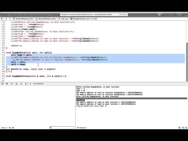 C Pass By Value and Pass By Reference (Swap Function)