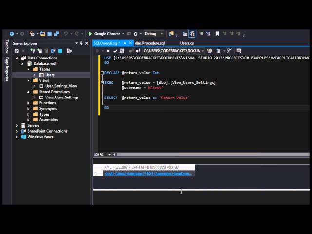 How To: Return a Table as XML from a stored procedure