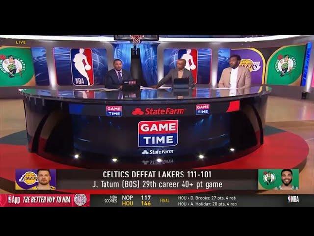 NBA Gametime crew reacts Boston Celtics beat Los Angeles Lakers 111-101: Tatum 40 Pts; Luka 34 Pts