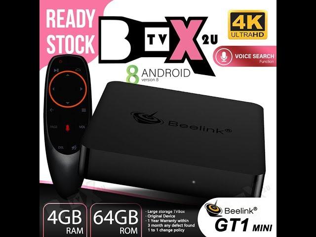 beelink gt1 mini 4gb 64gb s905x2 android tv box unbox demo antutu benchmark review stress test