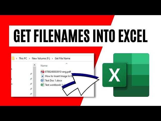 How To List All File Names from A Folder into Excel Using Formula