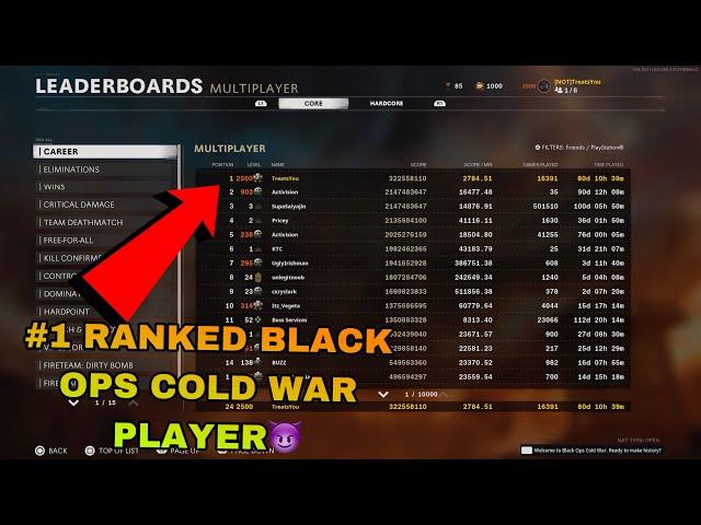 the REAL #1 RANKED PLAYER in BLACK OPS COLD WAR4+ K/D, 2200+ NUKES.. (UPDATED STATS + BEST CLASSES)