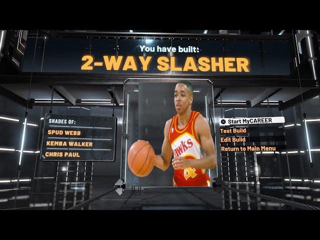 NBA 2K22 SPUD WEBB BUILD IS A CRAZY SLASHER - 5'7 WITH 54 BADGES-CONTACT DUNK SPEEDBOOST AND DEFEND!