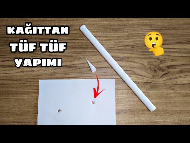 Kağıttan tüf tüf nasıl yapılır ? çok kolay tüf tüf yapımı - paper tuff tuff making