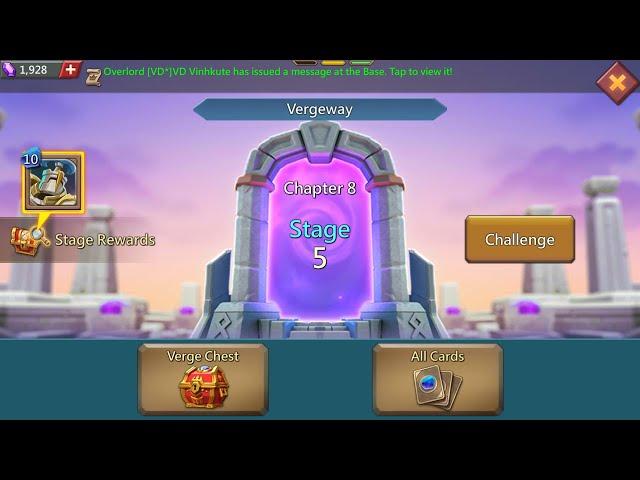 Lords mobile Vergeway chapter 8 stage 5