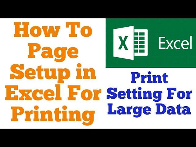 How To Page Setup in Microsoft Excel For Printing in HIndi | Print Setting For Large Data