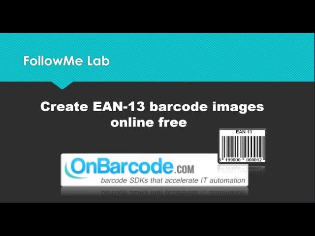 Free Online EAN-13 Barcode Image Generator