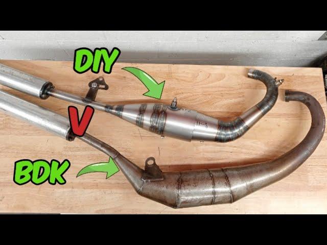 2 Stroke Pipe test! Homemade v shop bought Expansion Pipe - Dyno test - 100mph Moped #2stroke