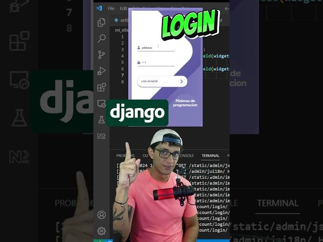 PARTE I Creando un login con django. #programacion   #python   #django   #desarrolloweb