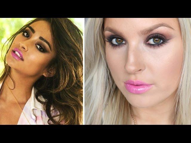 Shay Mitchell Makeup Tutorial  Chit Chat  Brown Smokey Eyes & Glossy Lips!