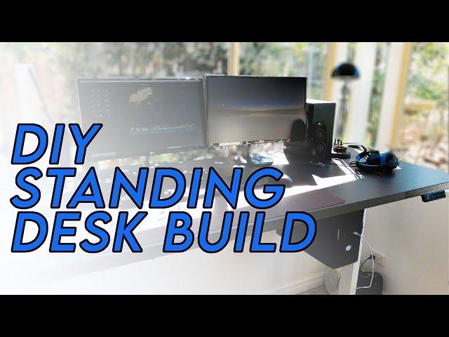 I BUILD my own STANDING DESK! DIY Aimezo build of the sit to stand desk for beginners. how to build.