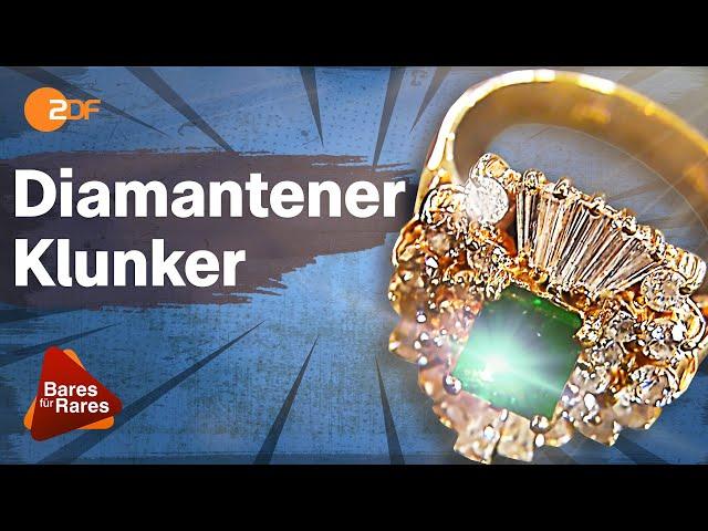 Ein wahres Juwel! Smaragdring aus 585er Gelbgold mit Diamanten | Bares für Rares