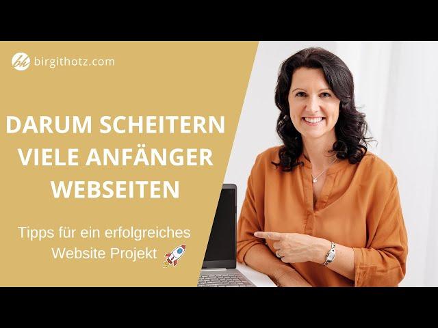 Warum viele Anfänger Websites scheitern | Fehler vermeiden +  Tipp erfolgreich Webseiten erstellen