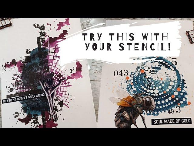 Such an easy and effective technique! 2 art journal pages