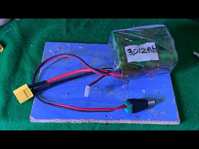 2S 3P Build (2 series/ 3 parallel) 18650 battery pack with BMS - 8.4vdc, 3Ah