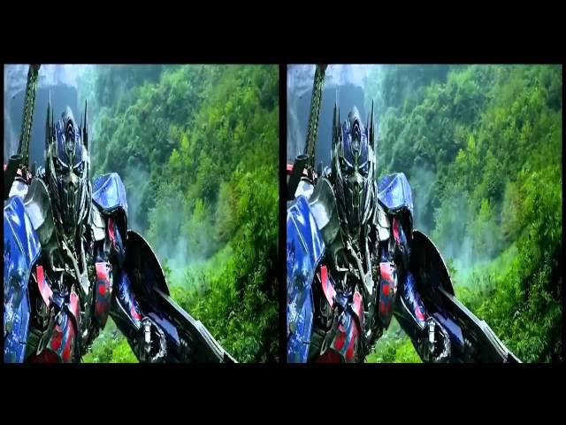 3D SBS Transformers Age of Extinction   Optimus Prime Speech   The Battle Begins Dinobots Charge