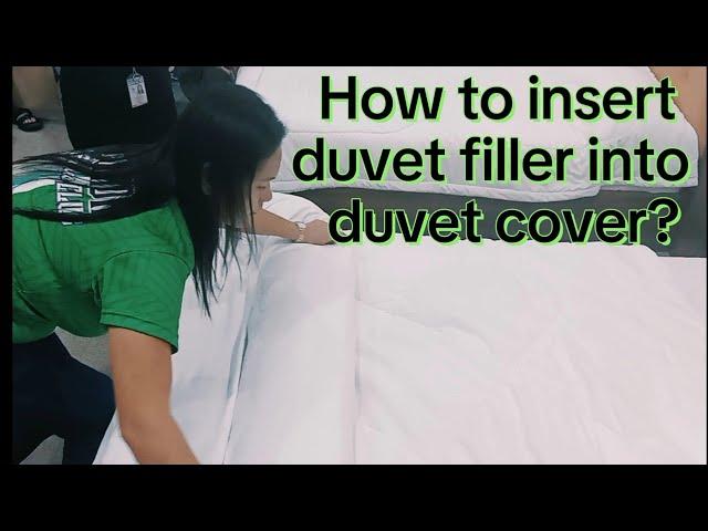 HOW TO PUT ON DUVET FILLER INTO DUVET COVER? #cherryboterph