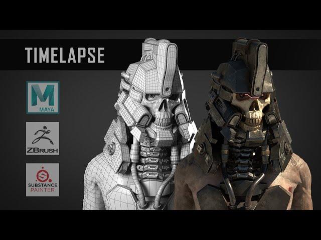 Character 3D modelling timelapse in Maya