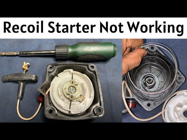 Brush Cutter Recoil Starter Not Working | How To Repair Recoil Starter Spring