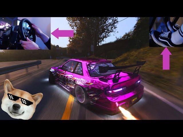 My Dog Went Drifting...Nissan Silvia Touge Run In Japan - Assetto Corsa | Thrustmaster T300 900°