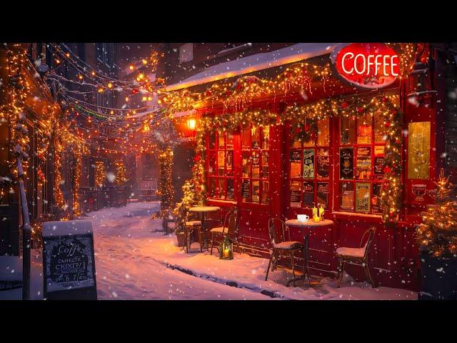 Warm Jazz Vibes  Cozy Coffee Shop Ambience with Smooth Jazz Music for Chilly Nights ~ Winter Jazz