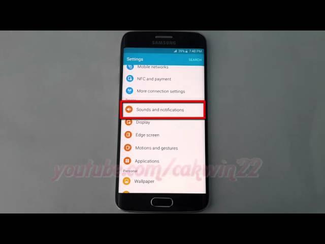 Android Lollipop : How to enable or disable Touch Sounds on Samsung Galaxy S6