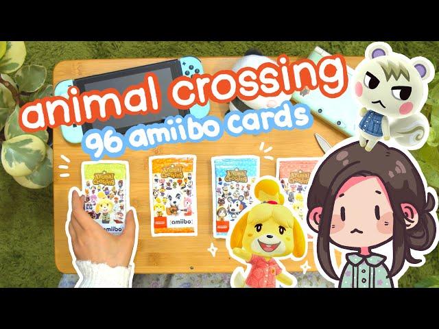 amiibo unboxing  opening 96 animal crossing amiibo cards! series 1 2 3 4 (PART 1)