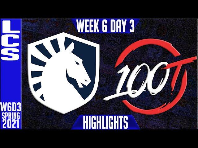 TL vs 100 Highlights | LCS Spring 2021 W6D3 | Team Liquid vs 100 Thieves