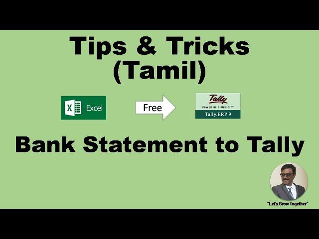 IMPORT BANK STATEMENT TO TALLY