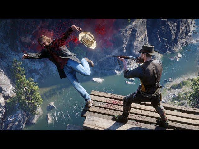 Red Dead Redemption 2 4K 60FPS - Funny & Brutal Moments Vol. 142 (Euphoria Ragdolls)