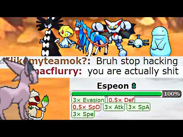 STORED POWER ESPEON Sweeps TOXIC SALTY NOOBS - Funny Pokemon Showdown Salt!