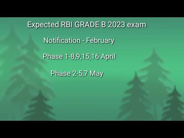 Expected RBI GRADE B 2023 exam date