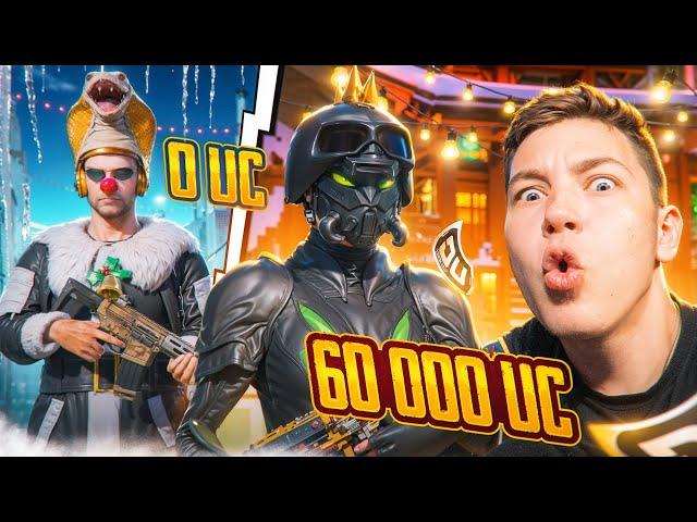 $60 000 UC!  Я СОШЕЛ С УМА ОТ ПРОКАЧКИ АККАУНТА ПОДПИСЧИКУ  В PUBG Mobile С ВЕБКОЙ