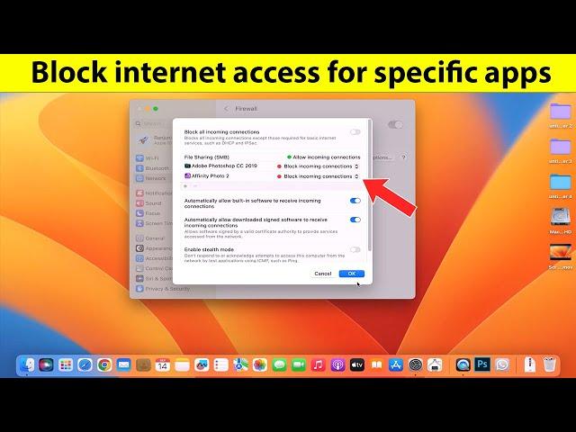 How to block app from internet mac