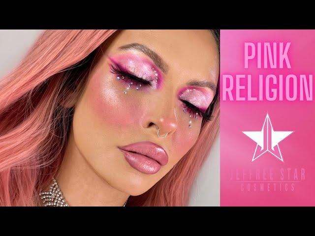 JEFFREE STAR PINK RELIGION PALETTE COLLECTION MAKEUP TUTORIAL GIVEAWAY REVIEW