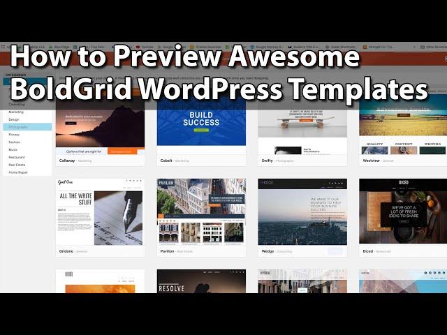 How to Preview Awesome BoldGrid WordPress Templates